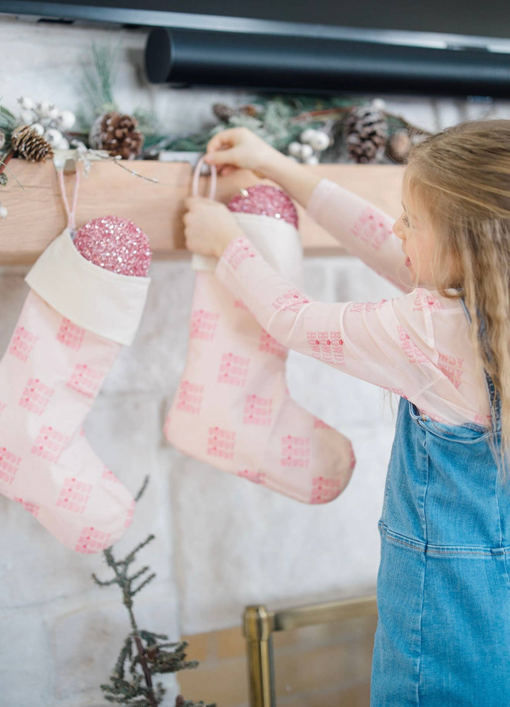Pink Howdy Christmas Stocking