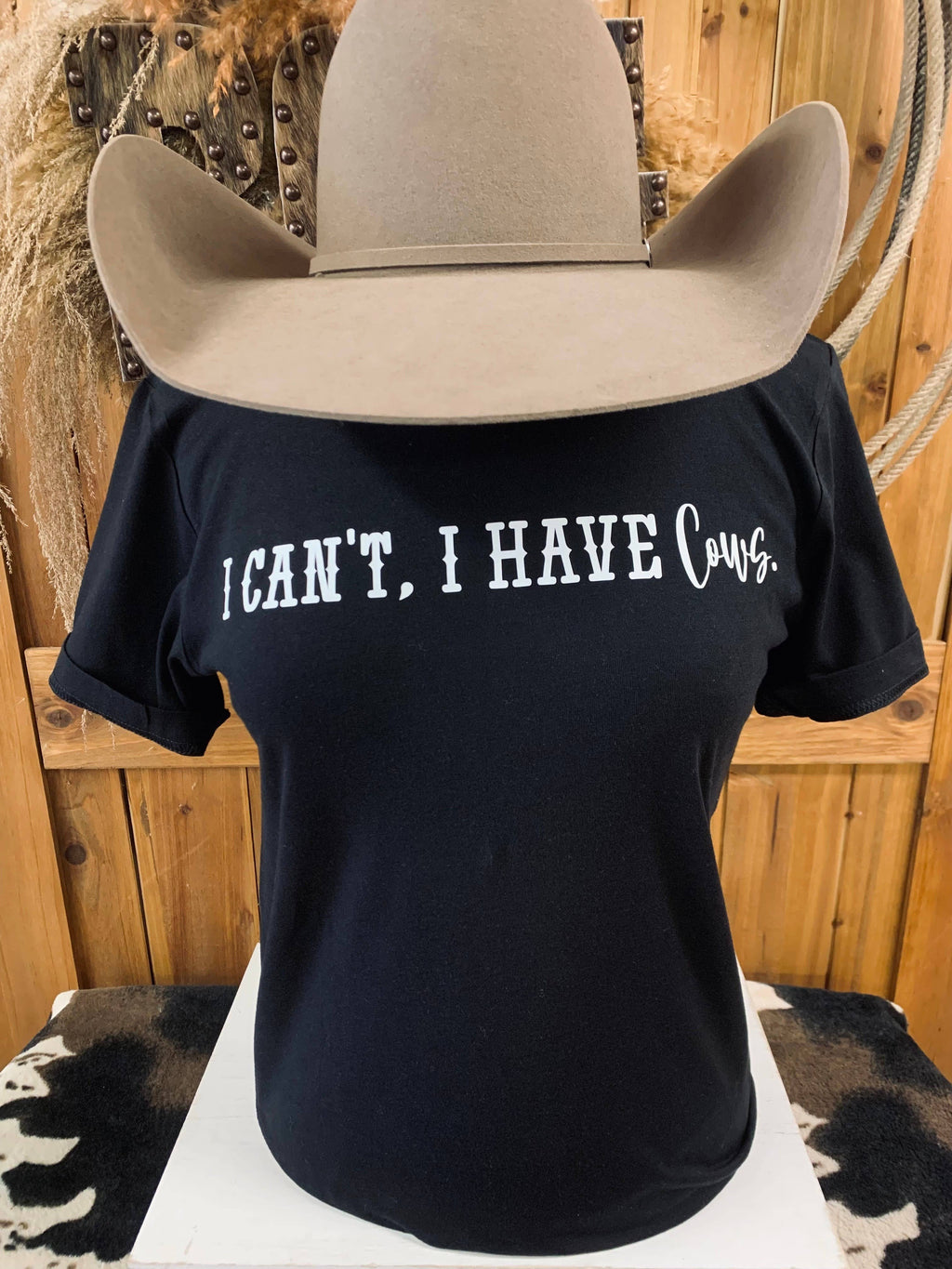 I Can’t I Have Cows Western Graphic T-shirt