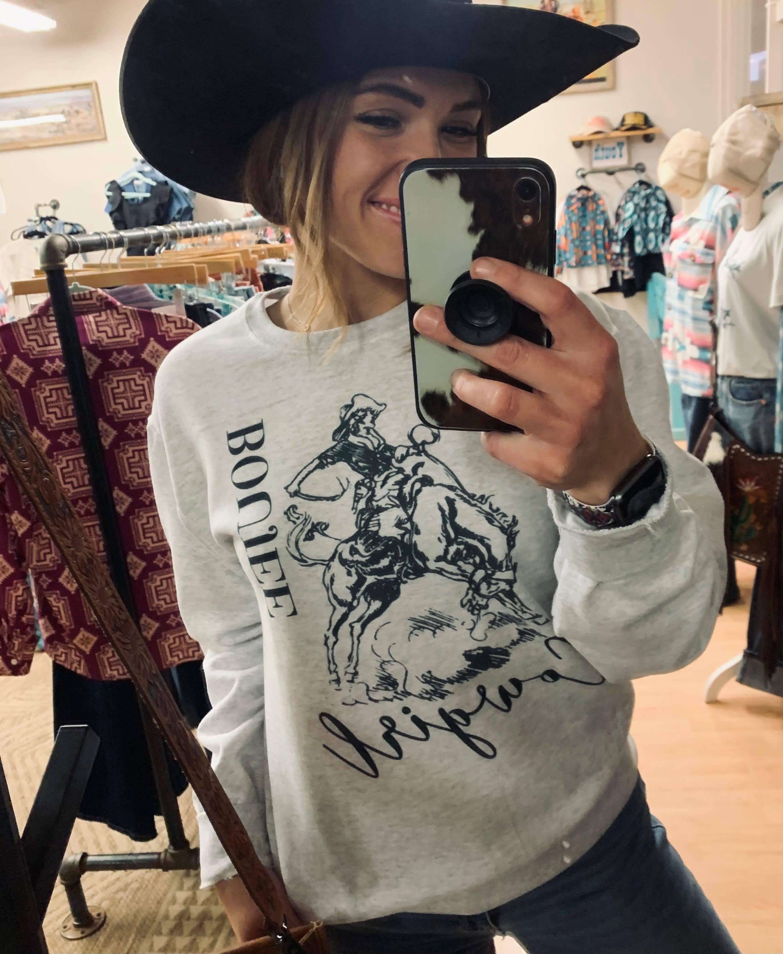 Boujee Cowgirl Western Graphic Sweatshirt