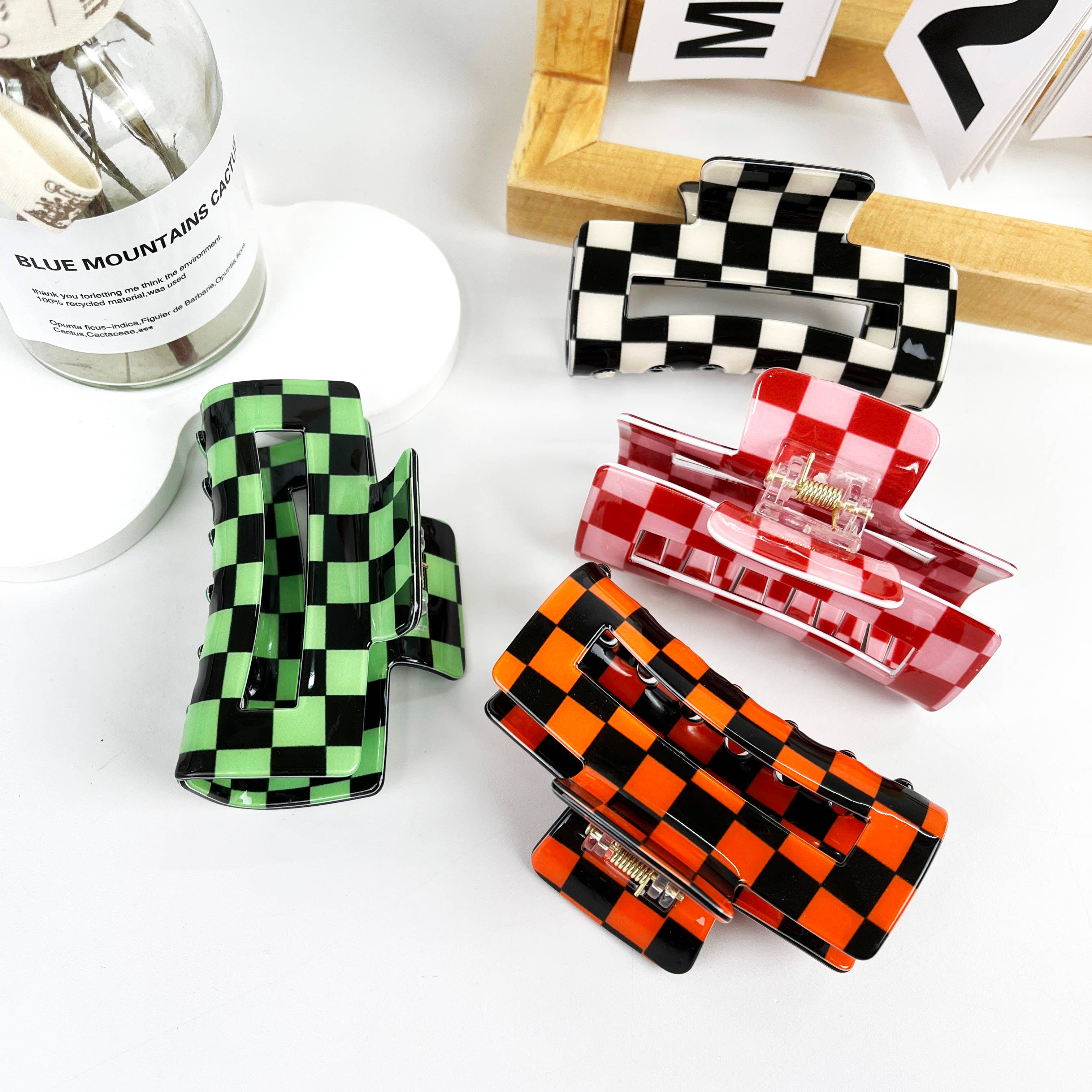 Fashion Checkerboard Summer Hair Clip