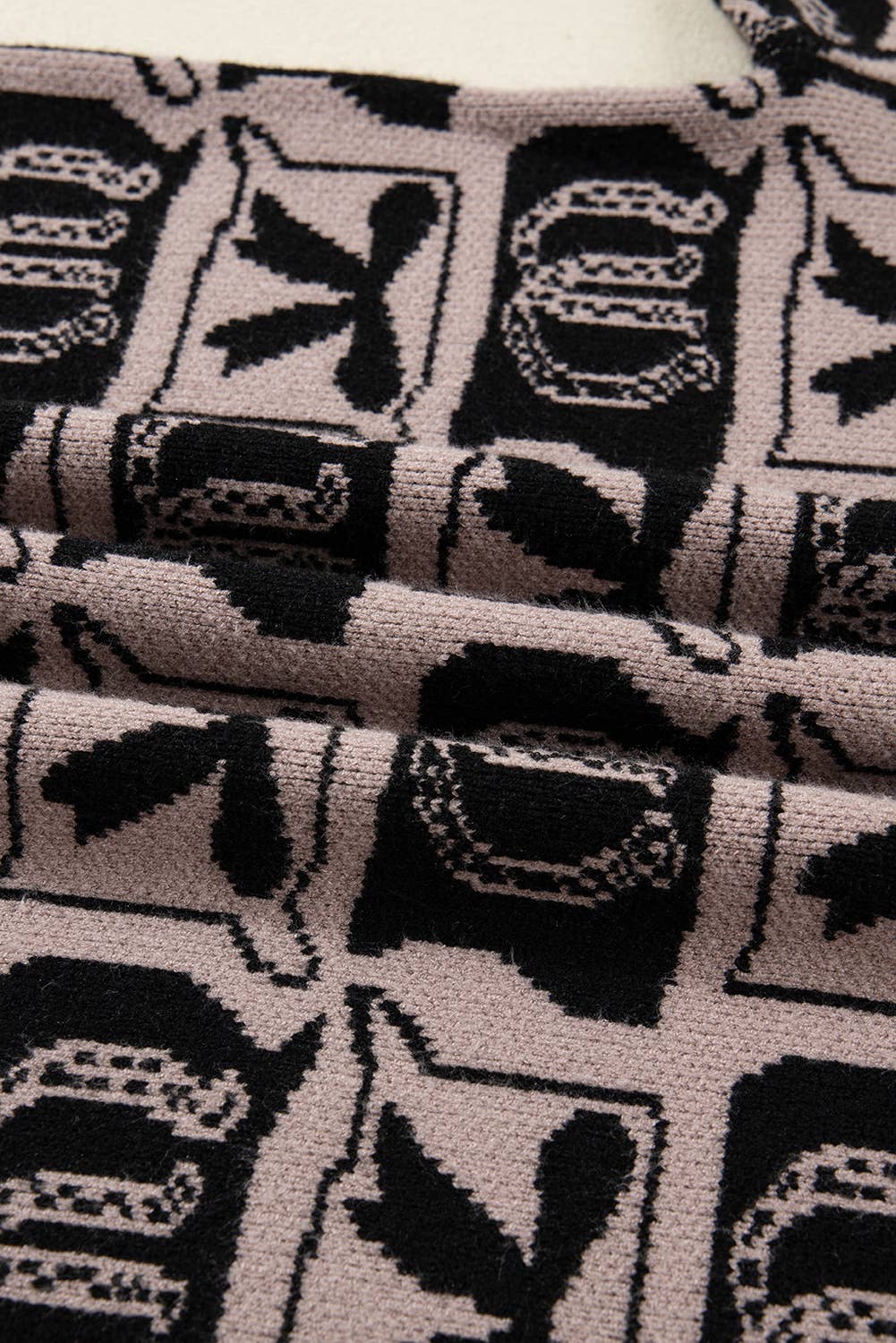 Bows Horseshoes Pattern Western Fashion Print Sweater (S-4X)