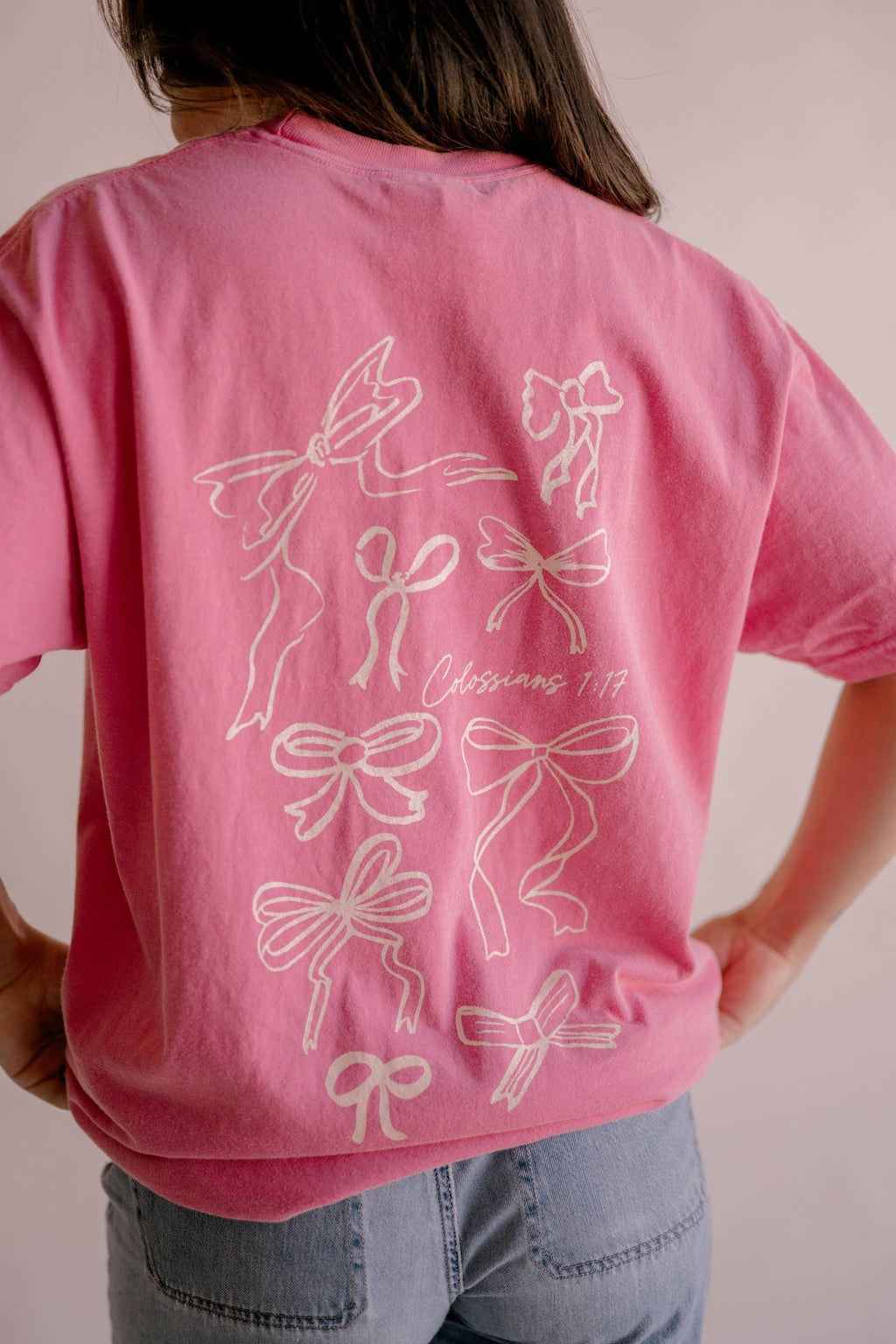 He Holds All Together Tee - Pink | Women's Christian Tee