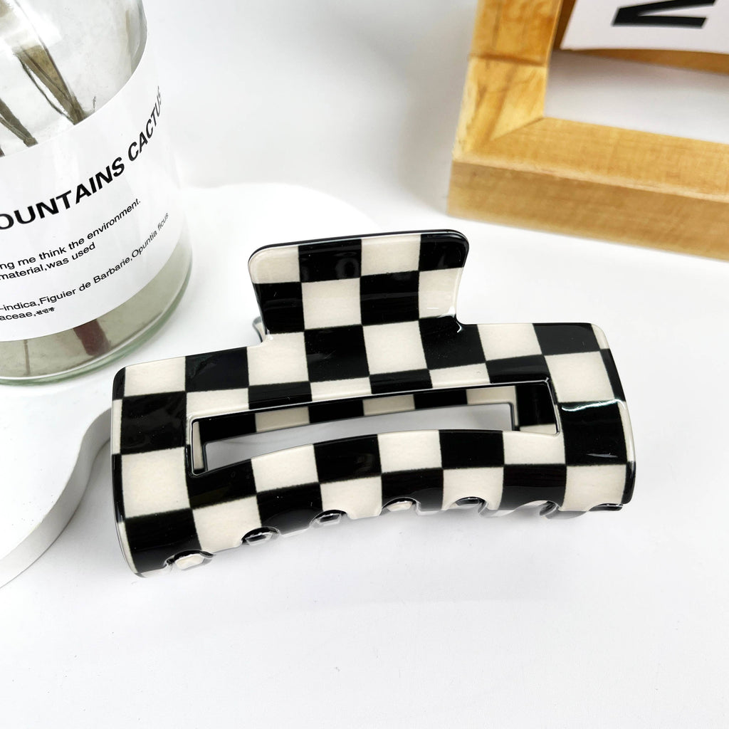 Fashion Checkerboard Summer Hair Clip