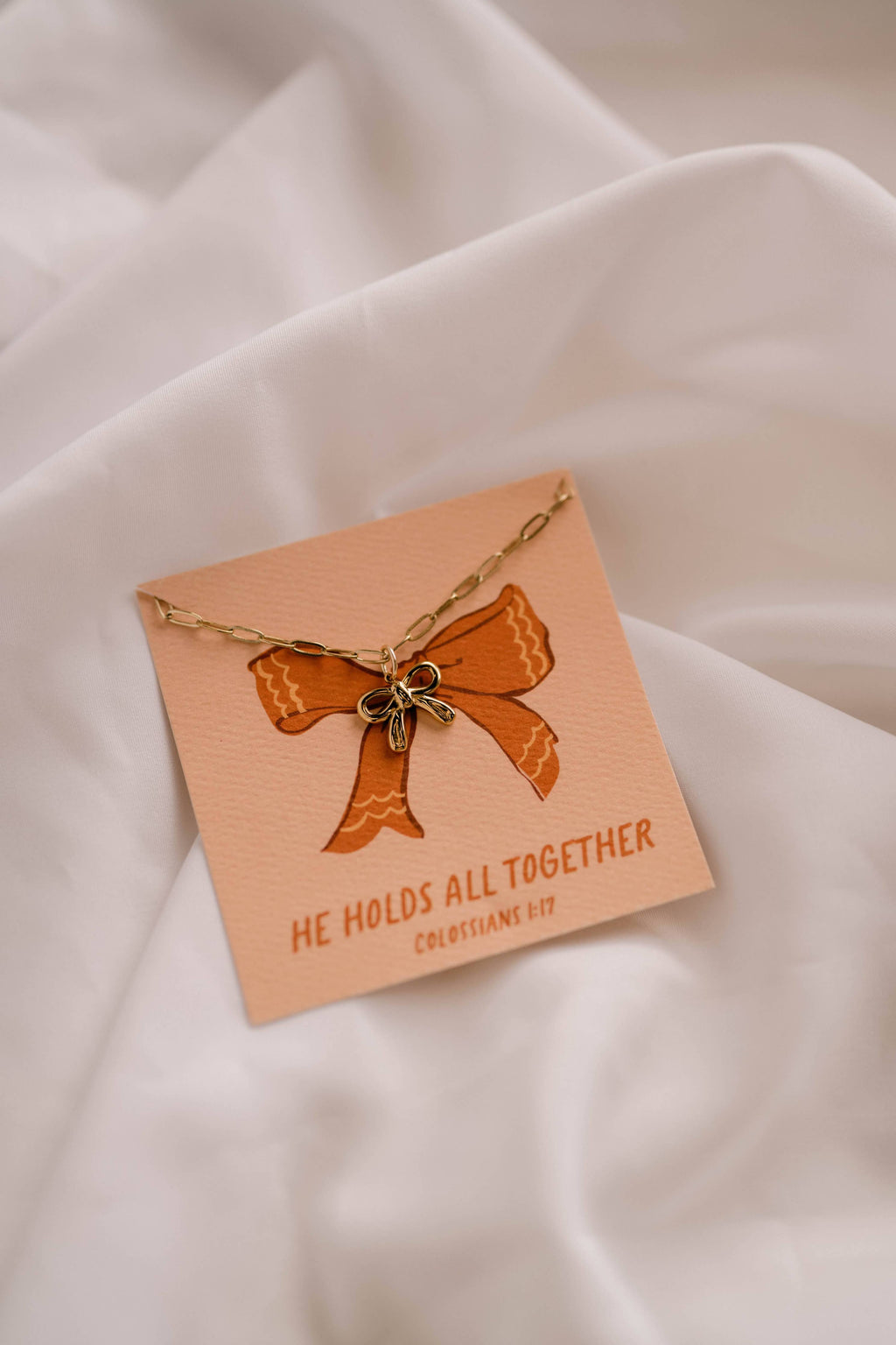 He Holds All Together Charm Necklace I Christian Jewelry