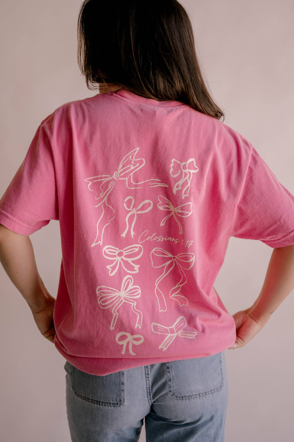 He Holds All Together Tee - Pink | Women's Christian Tee