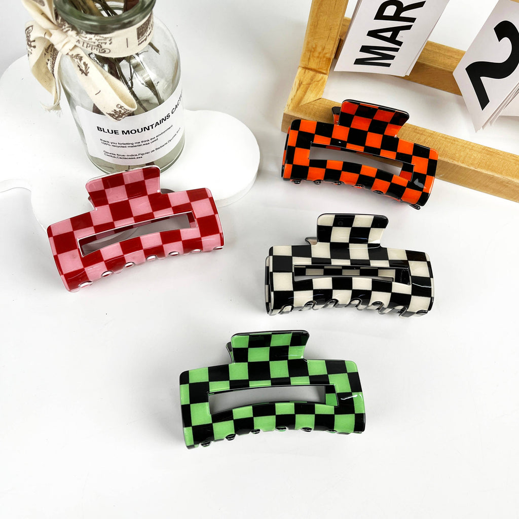 Fashion Checkerboard Summer Hair Clip