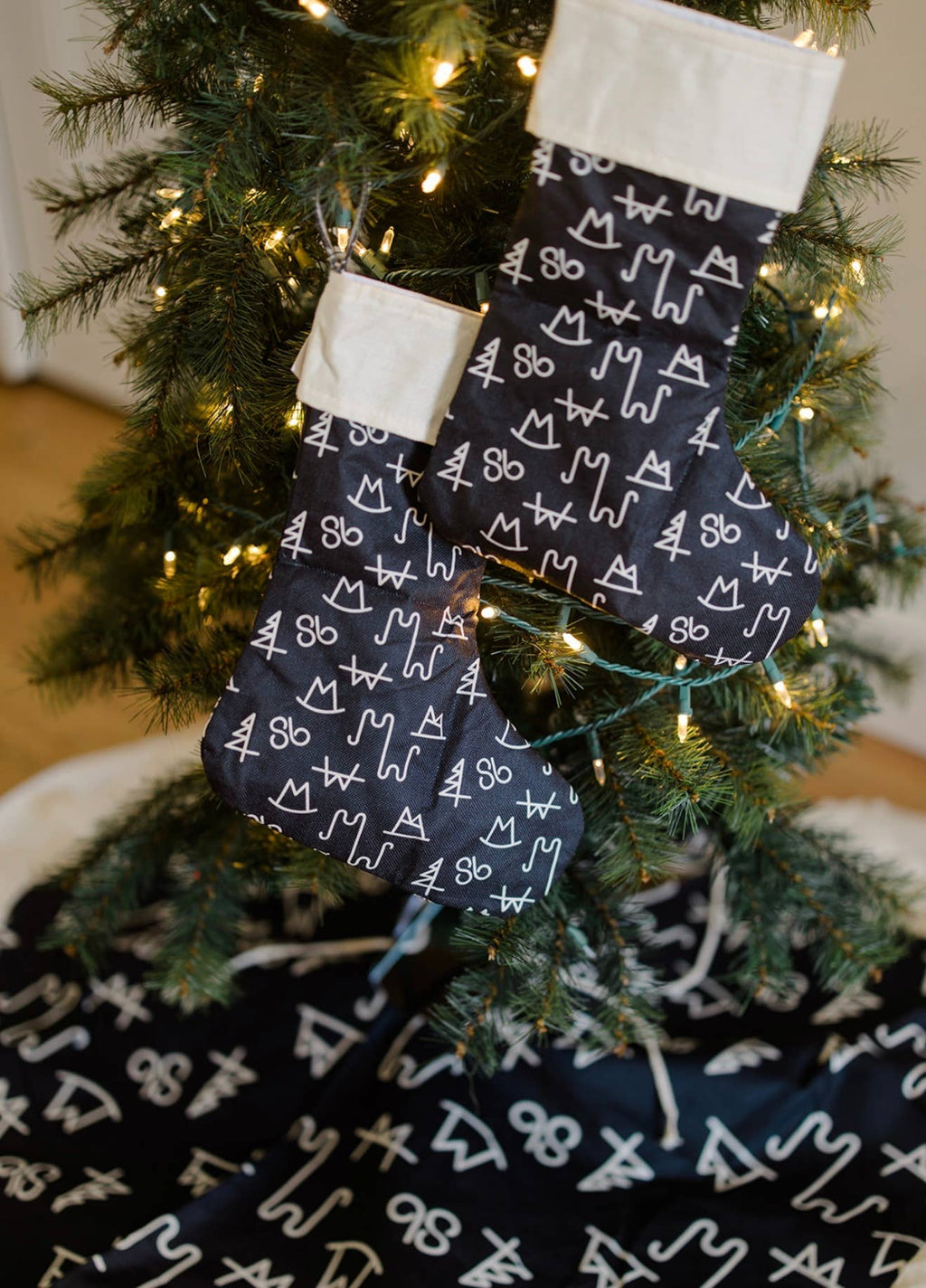 Black Brand Christmas Stocking